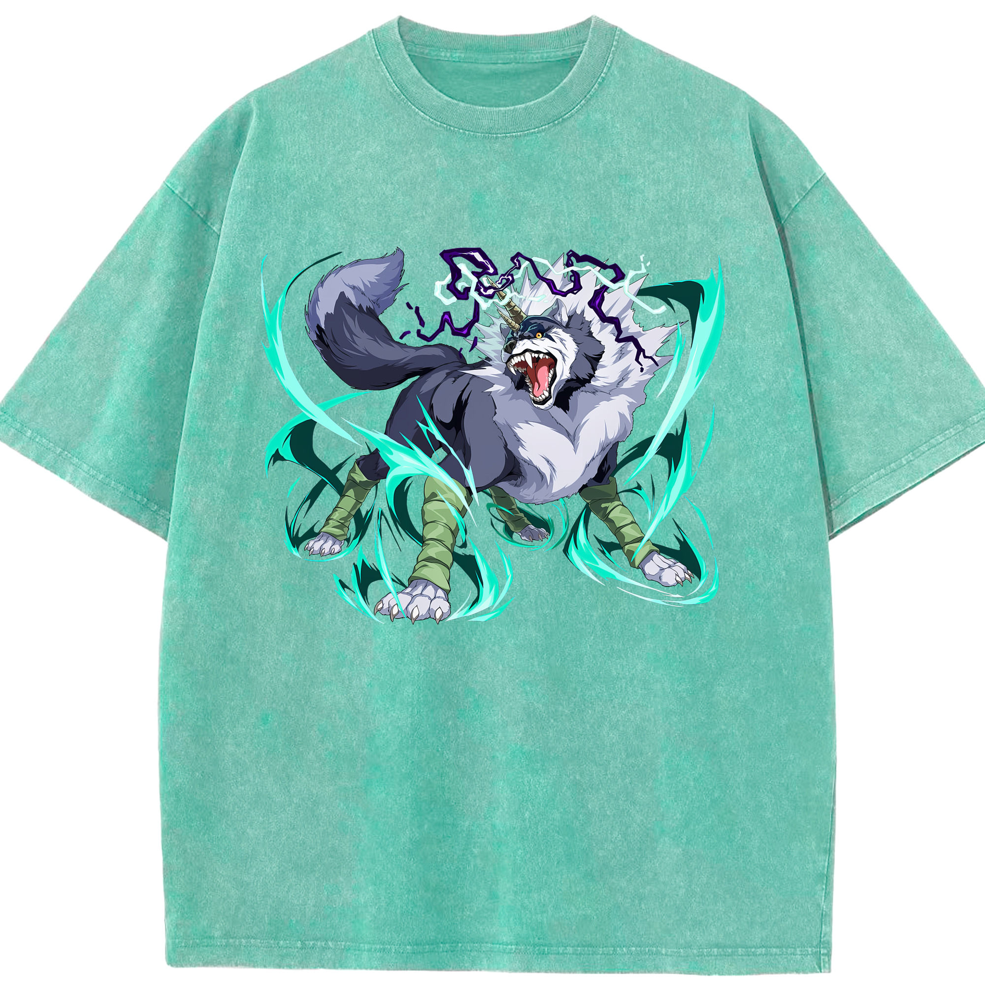 （画像用） 転スラ Regarding Reincarnated to Slime 綿100% ヴィンテージ風 半袖Tシャツ（フロントプリント）